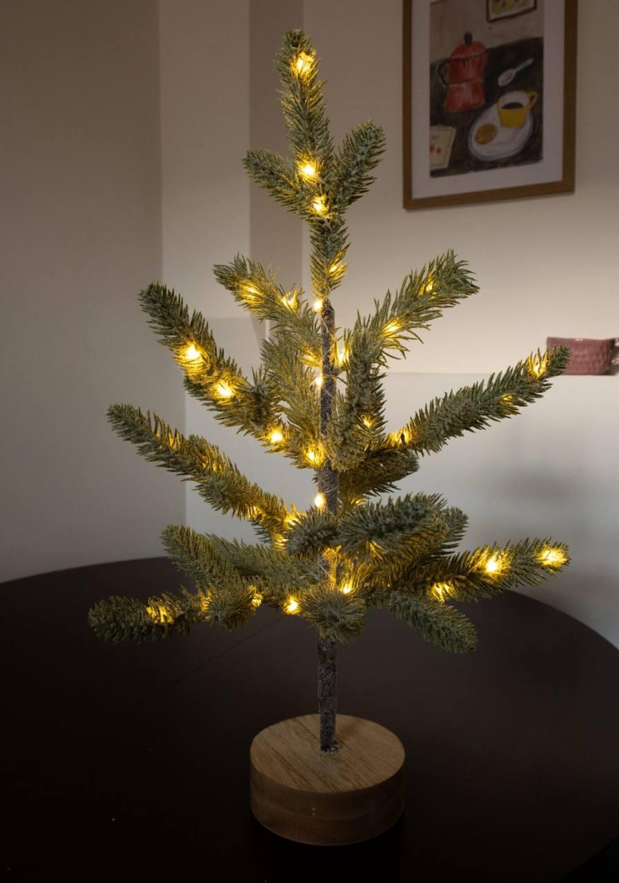 Світильник декоративний Ялинка засніжена від батарейок та USB 60 см (1273) - фото 6