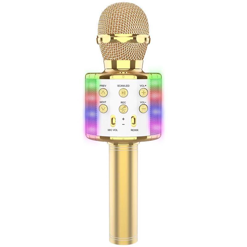 Микрофон-колонка для караоке WS858L Gold (00000074210_3)