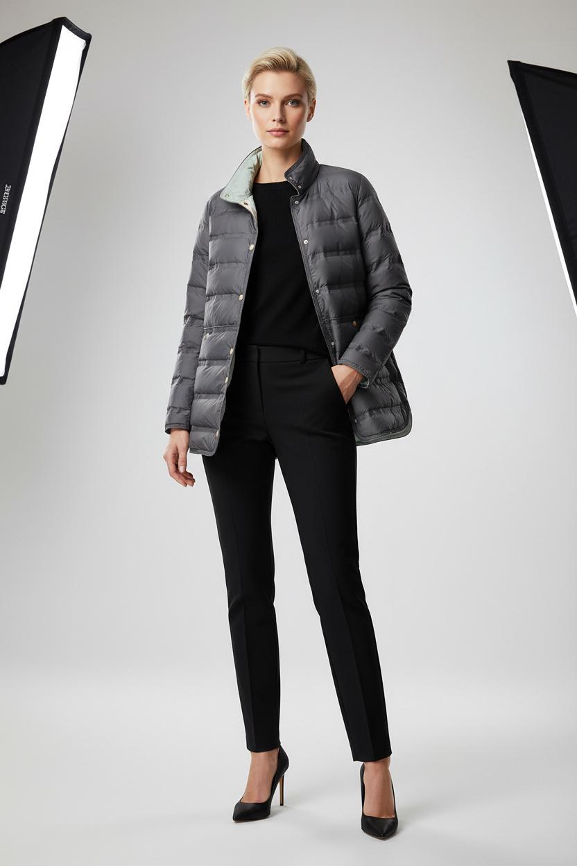 Куртка женская Forza Viva DF-6103 демисезонная пуховая S Темно-синий (DF-6103-S)