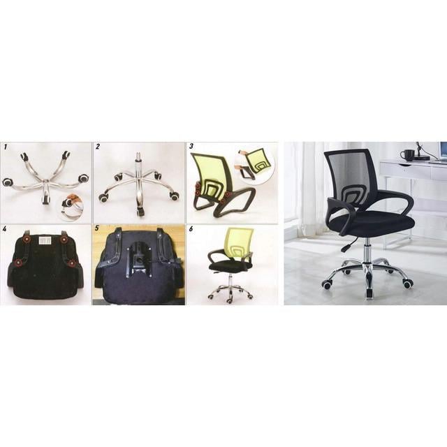 Кресло компьютерное офисное Bonro B-619 Черный (40030000) - фото 5 Кресло компьютерное офисное Bonro B-619 Черный (40030000) - фото 5