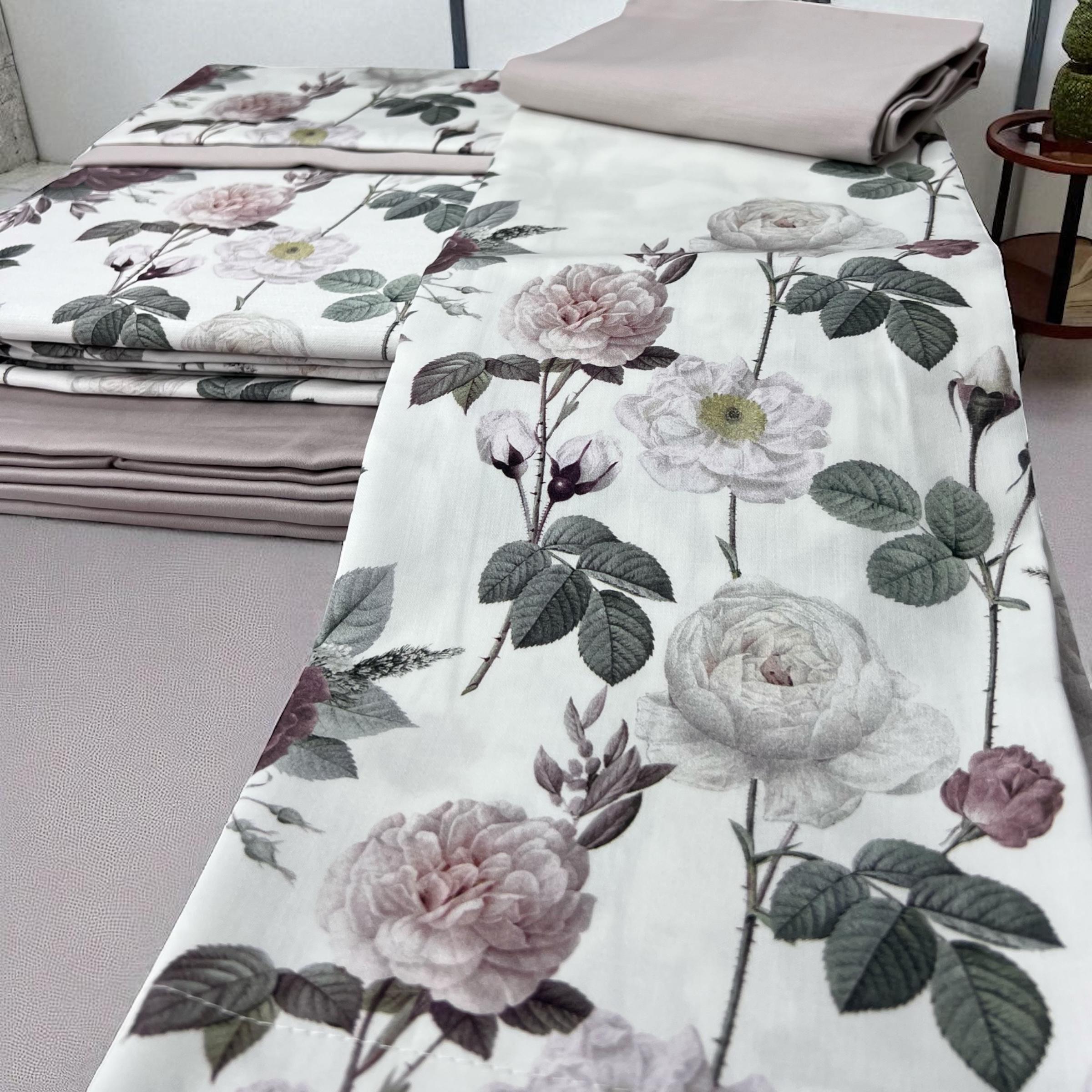 Постільна білизна Pupilla Троянди на білому фоні євро сатин 4 наволочки 50х70 см (2630755288) - фото 3 Постільна білизна Pupilla Троянди на білому фоні євро сатин 4 наволочки 50х70 см (2630755288) - фото 3