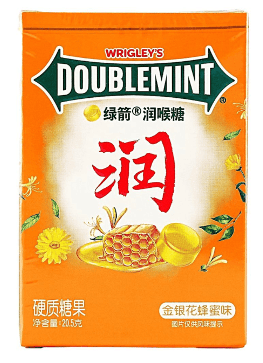 Льодяники від болю в горлі Wrigley's Doublemint Honeysuckle Honey Lemon Flavor 20,5 г (3036510455)