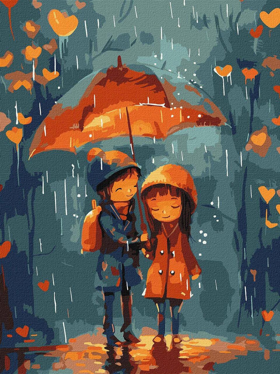 Картина по номерам Ideyka Под зонтиком 30х40 см (2823966006)