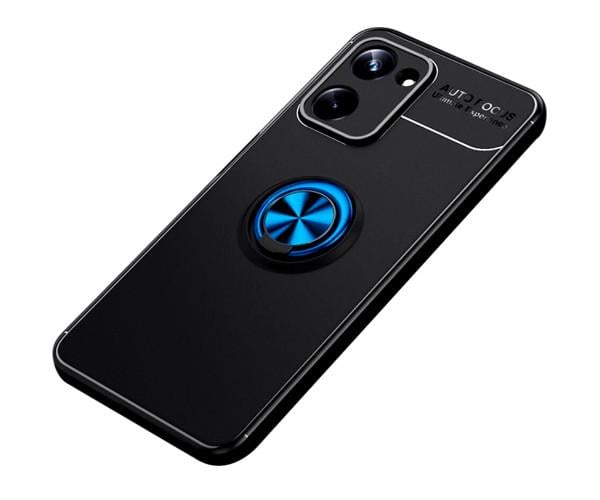 Чехол Auto Focus 360 Rotating Ring для Realme 10 Pro 5G Чёрно-Синий