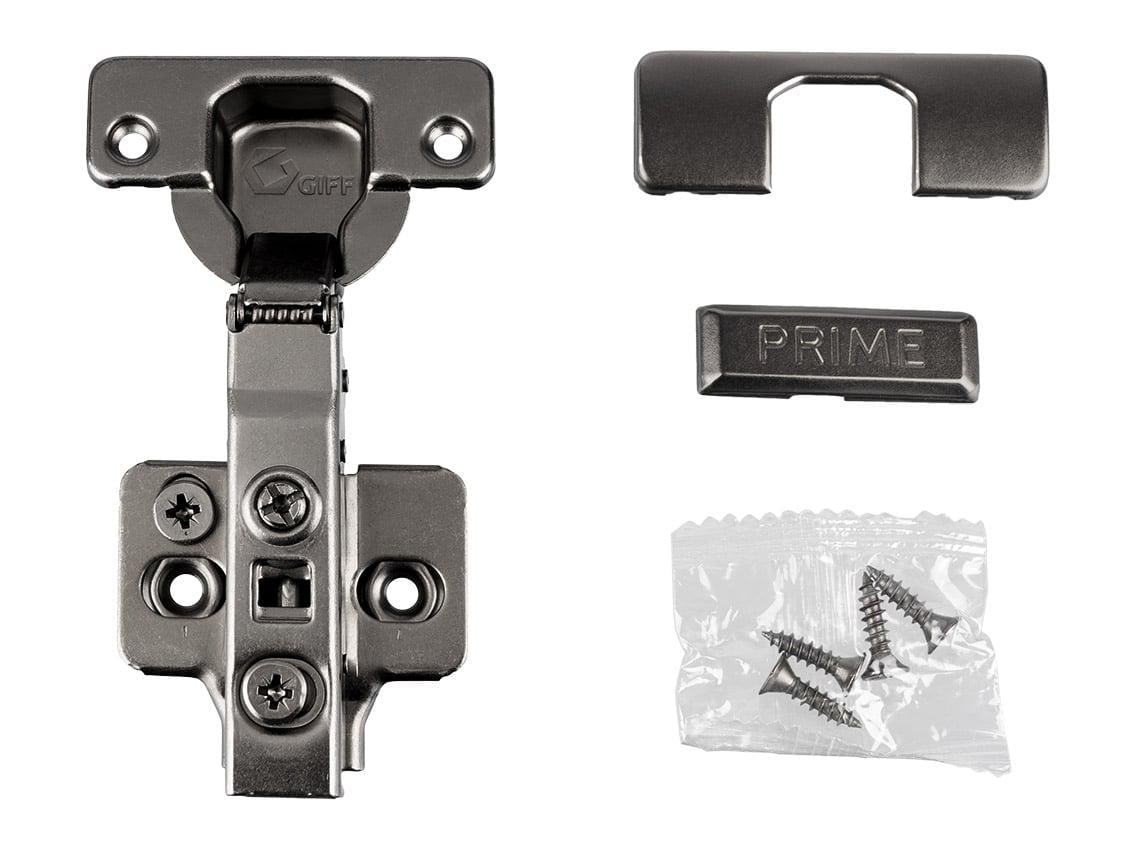 Петля накладная Giff Prime с доводчиком 3D CLIP-ON D 35 H 0 Черный никель
