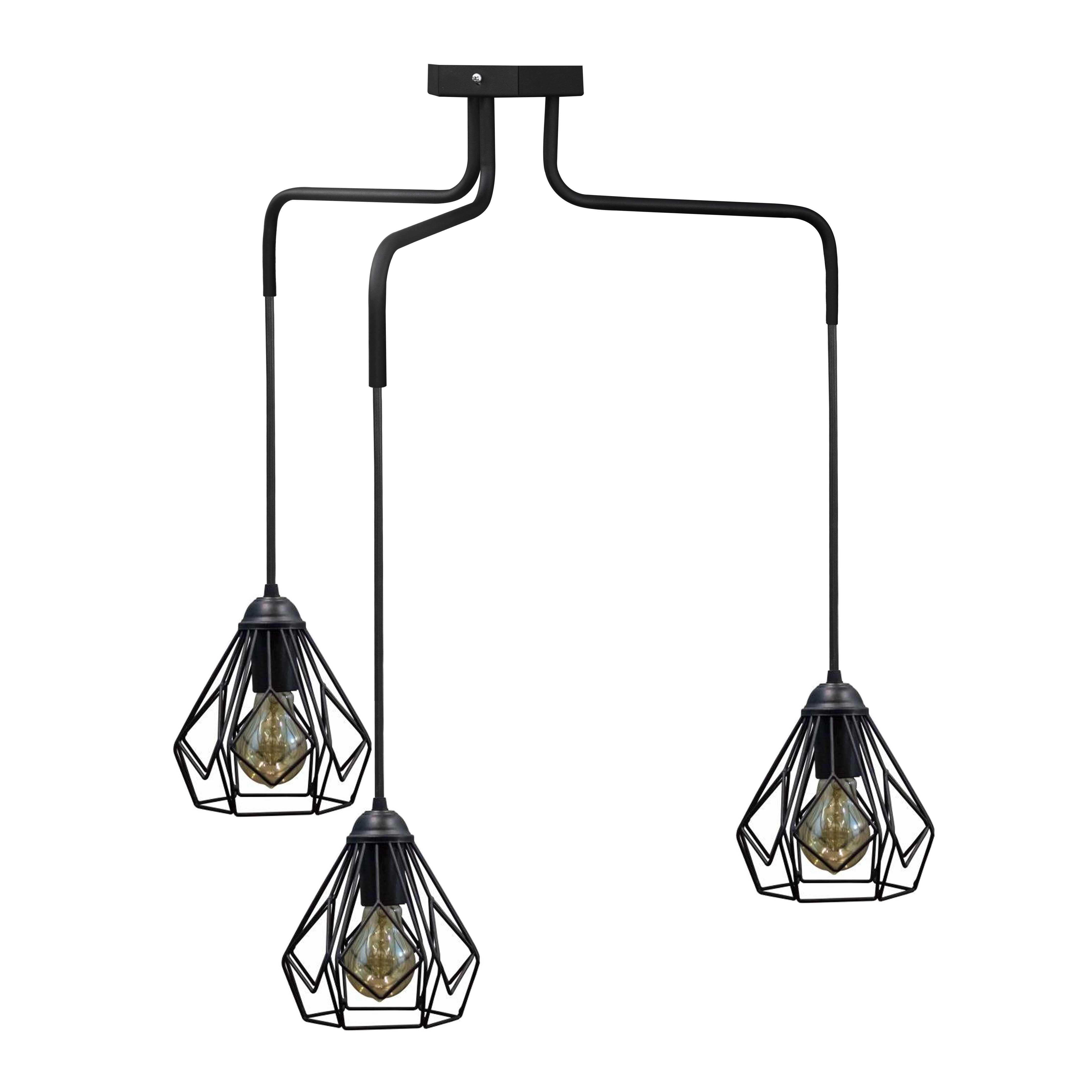 Люстра подвесная в стиле лофт MSK ELECTRIC Milan NL 1538-3 на три плафона (87019)