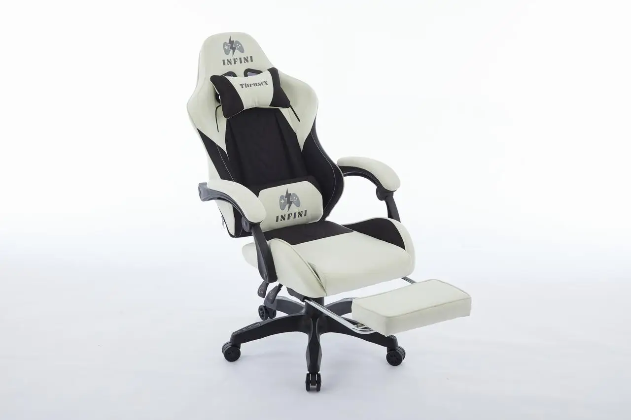 Кресло геймерское тканевое Infiny Dzhoystyk Молочный - фото 6