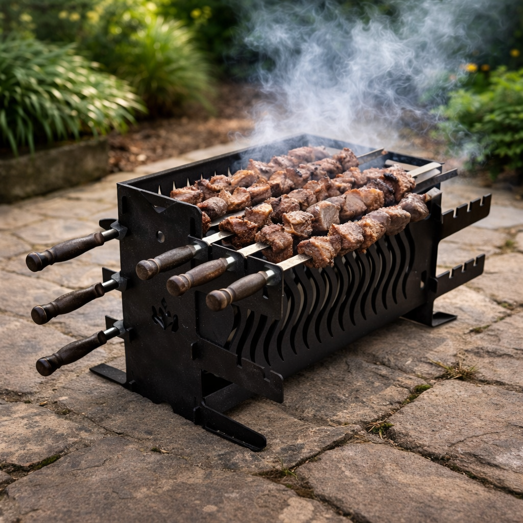 Мангал вертикальний Jooki Афіна на 6 шампурів 2 мм