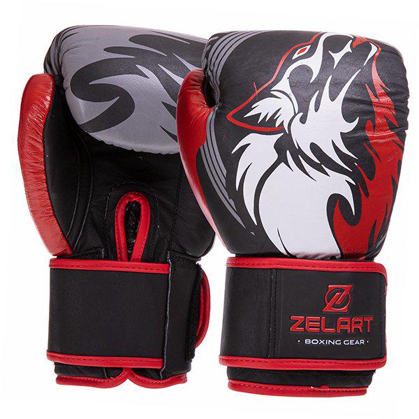 Перчатки боксерские VL-3084 кожаные 12 oz Черный (37363125)