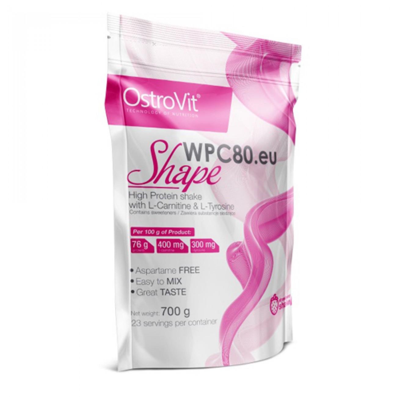 Протеин OstroVit WPC80.eu Shape 700 г 23 порции Strawberry Shake