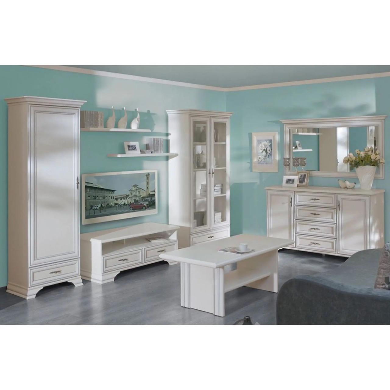 Пенал-вітрина ВМК Кентукі REG2W1S Білий альпійський (GRB-1776) - фото 6