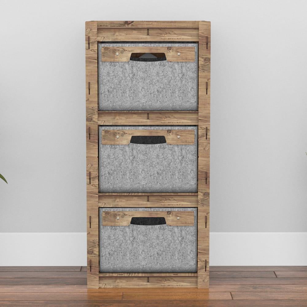 Комод для игрушек деревянный Hexagonica Honeycomb на 3 ящика серые корзины 900х413х345 мм (111217) - фото 3 Комод для игрушек деревянный Hexagonica Honeycomb на 3 ящика серые корзины 900х413х345 мм (111217) - фото 3