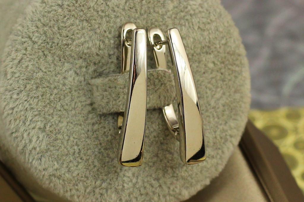 Серьги Xuping Jewelry расширенные дорожки 3 см Серебристый (2141203932)