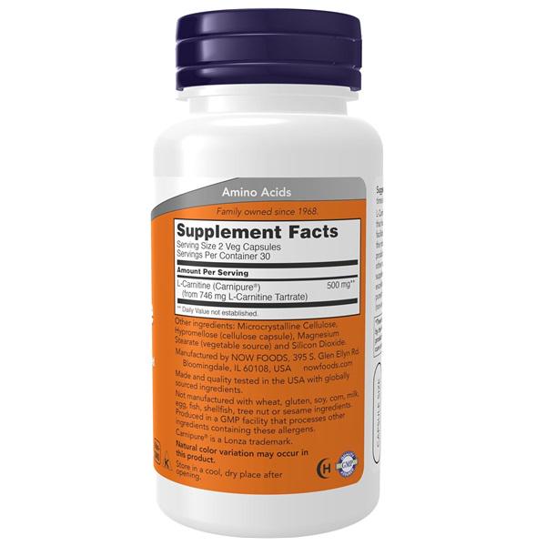 Карнитин NOW Foods L-Carnitine 250 мл 60 капс. (000003066) - фото 2