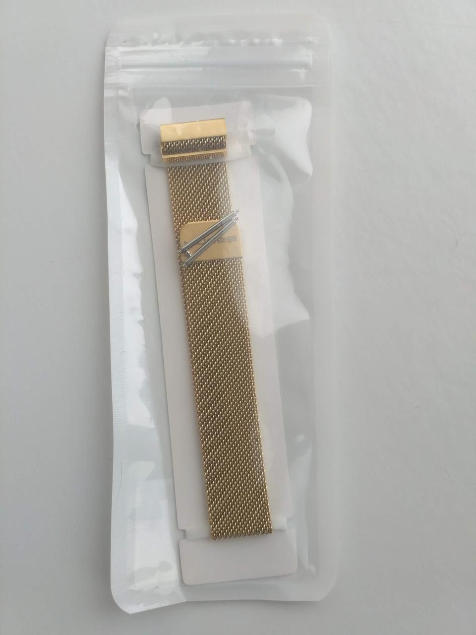 Ремешок для смарт-часов Mijobs 20 мм миланская петля металлический Золотой (1565P) - фото 3 Ремешок для смарт-часов Mijobs 20 мм миланская петля металлический Золотой (1565P) - фото 3