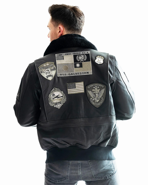 Куртка кожаная Top Gun Official Signature Series Flight Jacket 1.0 M Black (TopGun1BLM) - фото 2