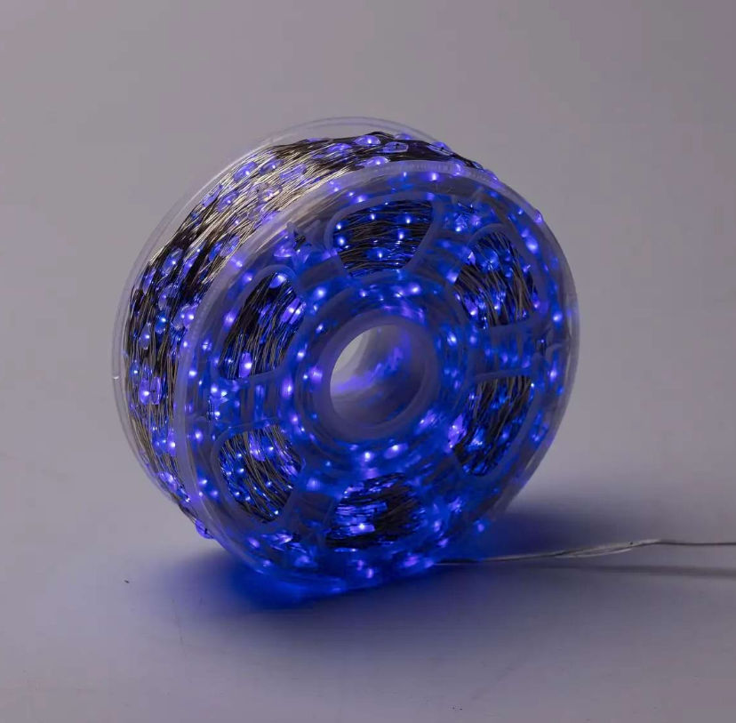 Гирлянда Роса нить с пультом 2000 LED 200 м от сети Синий - фото 8 Гирлянда Роса нить с пультом 2000 LED 200 м от сети Синий - фото 8