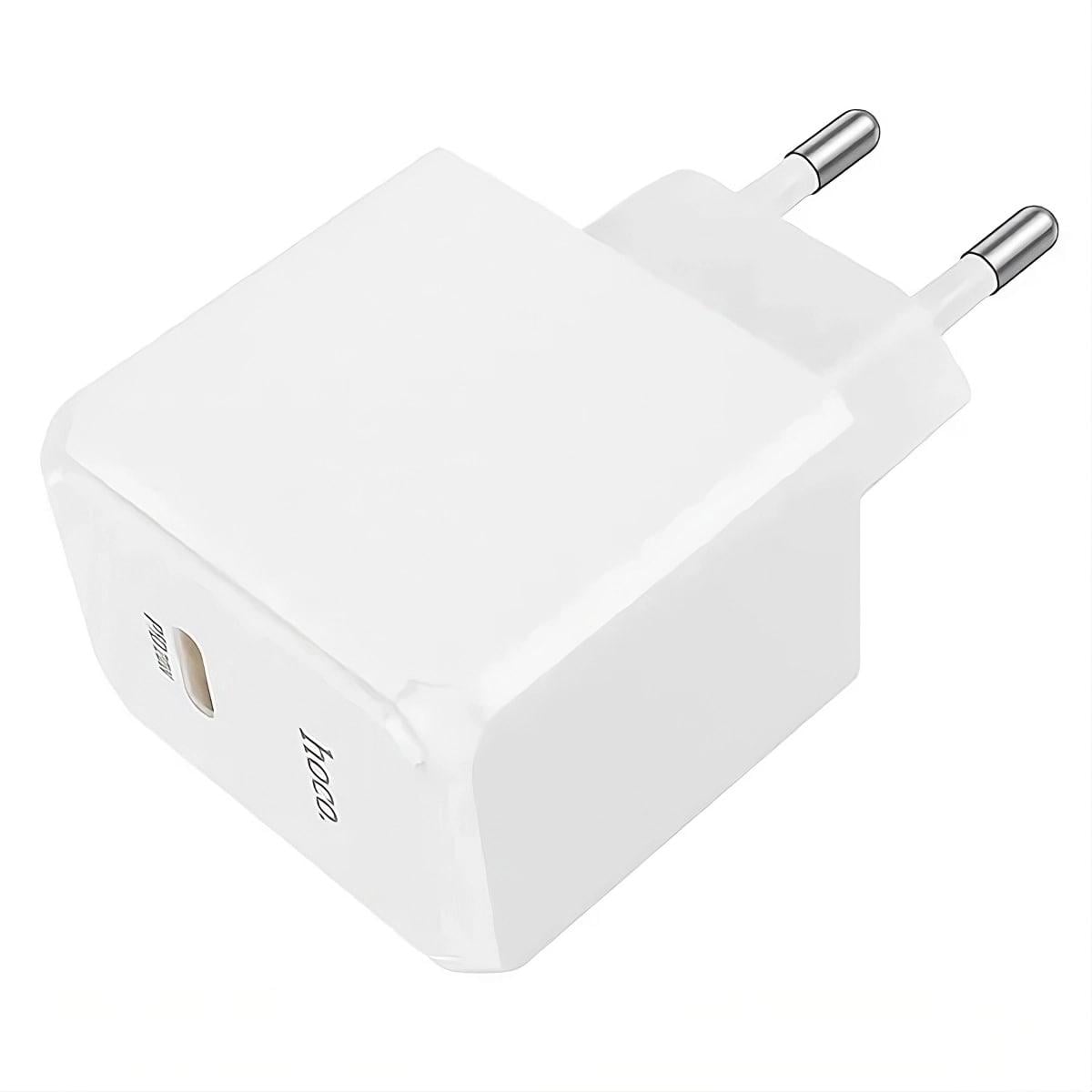 Зарядний пристрій мережевий Hoco CS13A PD20W з підтримкою швидкої зарядки Power Delivery Білий (28123349)
