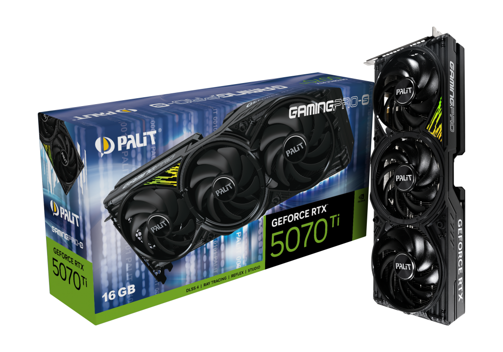 Видеокарта RTX 5070 Ti 16GB GDDR7 GamingPro-S Palit (NE7507T019T2-GB2031U)