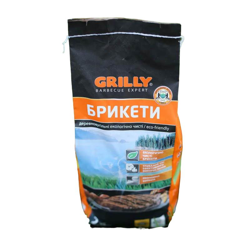 Брикети Grilly деревновугільні 3 кг (GR-65188)