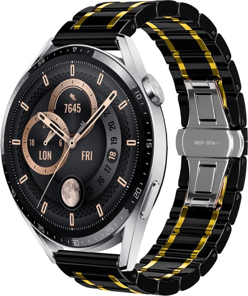 Ремешок керамический Ceramo для Huawei Watch GT3 46 мм Black/Gold (28716-02)