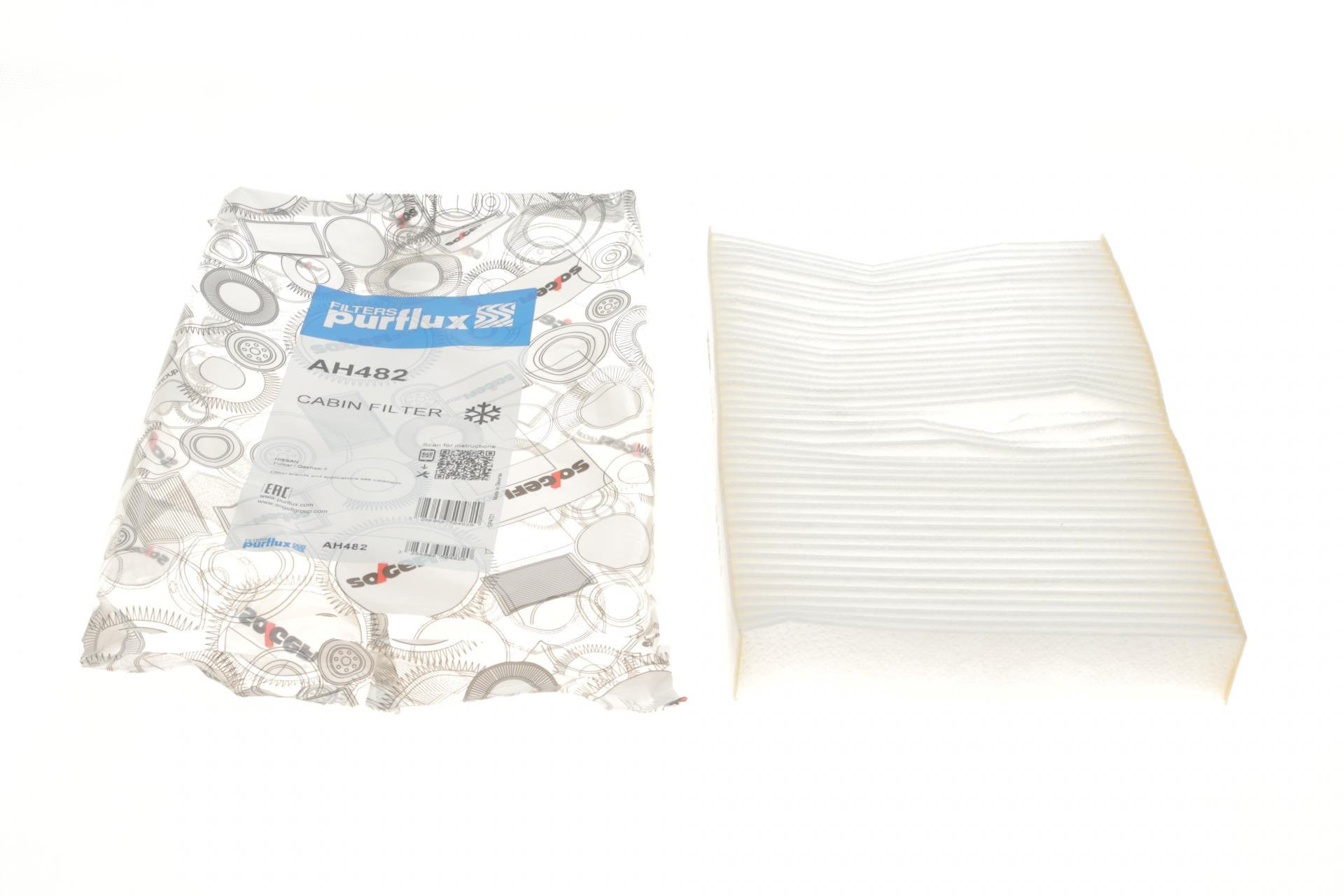 Фильтр салона PURFLUX для Nissan Qashqai 1,2-1,6dCi/Rogue 2,5i 13- (AH482)