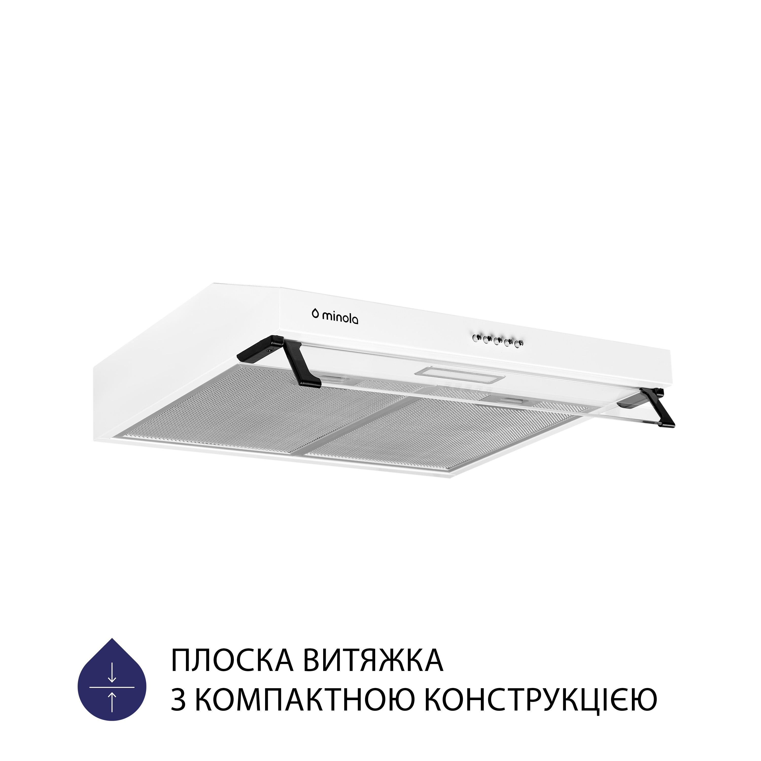 Витяжка плоска Minola HPL 517 WH - фото 2