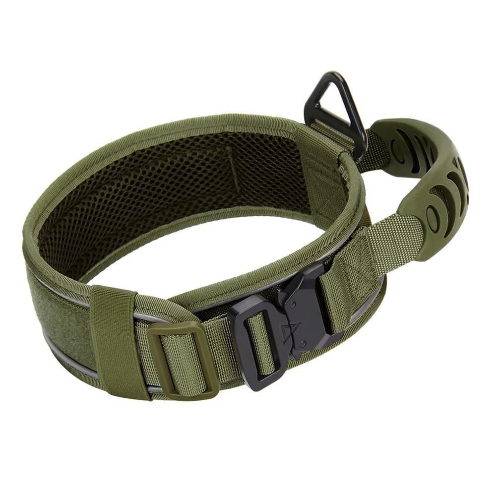 Ошейник для собак Harness Tactical широкий нейлоновый с металлической пряжкой-фастекс L Оливковый