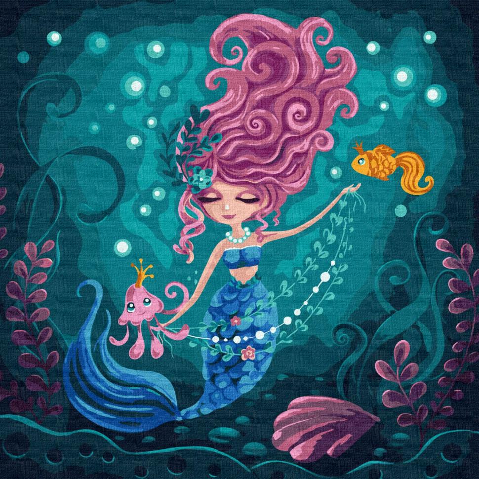 Картина за номерами Ідейка Русалка 40x40 см (KHO5060)