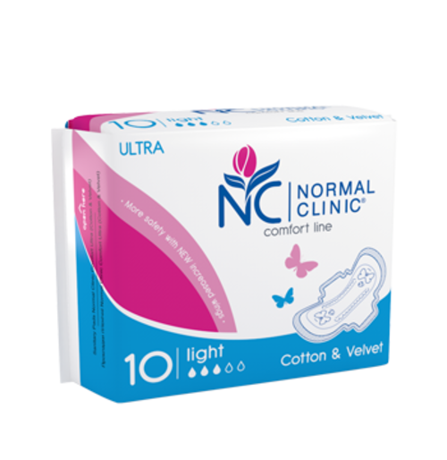 Прокладка Normal Clinic Comfort ultra Cotton&Velvet 3 краплі 10 шт. (094646)