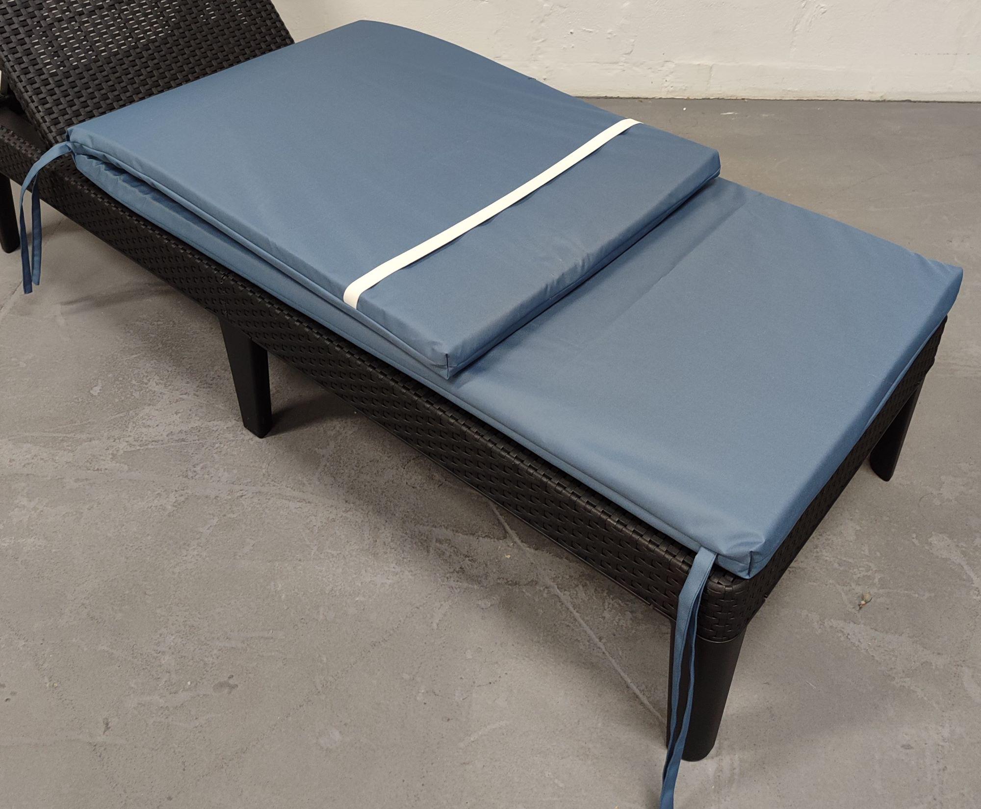 Матрас для шезлонга eGarden RIO 195x58x4 см Джинсовый (5742) - фото 3 Матрас для шезлонга eGarden RIO 195x58x4 см Джинсовый (5742) - фото 3