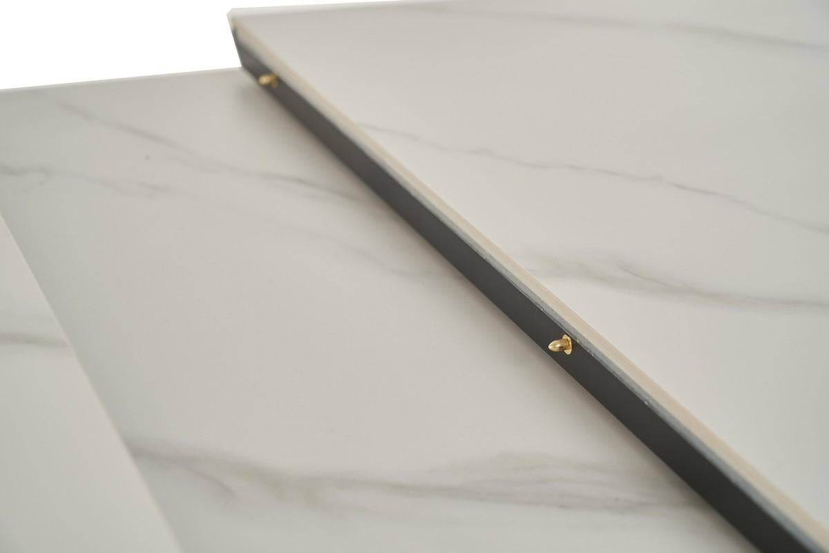 Стіл обідній розсувний Vetro Mebel 900-1200x750x760 мм Білий мрамур/Чорний (TМ-87-1) - фото 4 Стіл обідній розсувний Vetro Mebel 900-1200x750x760 мм Білий мрамур/Чорний (TМ-87-1) - фото 4