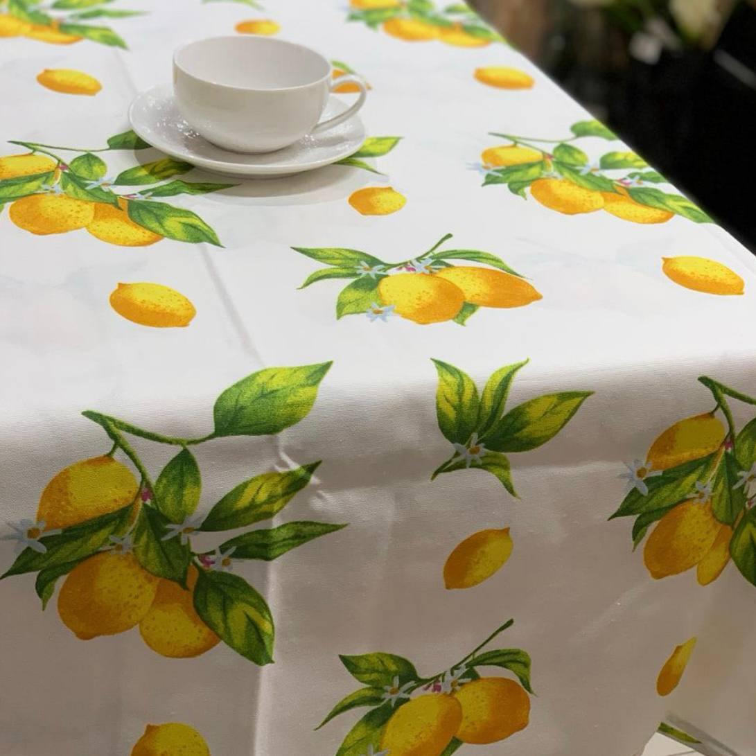 Скатерть водоотталкивающая Мальва Лимон 120x170 см (2630347435)