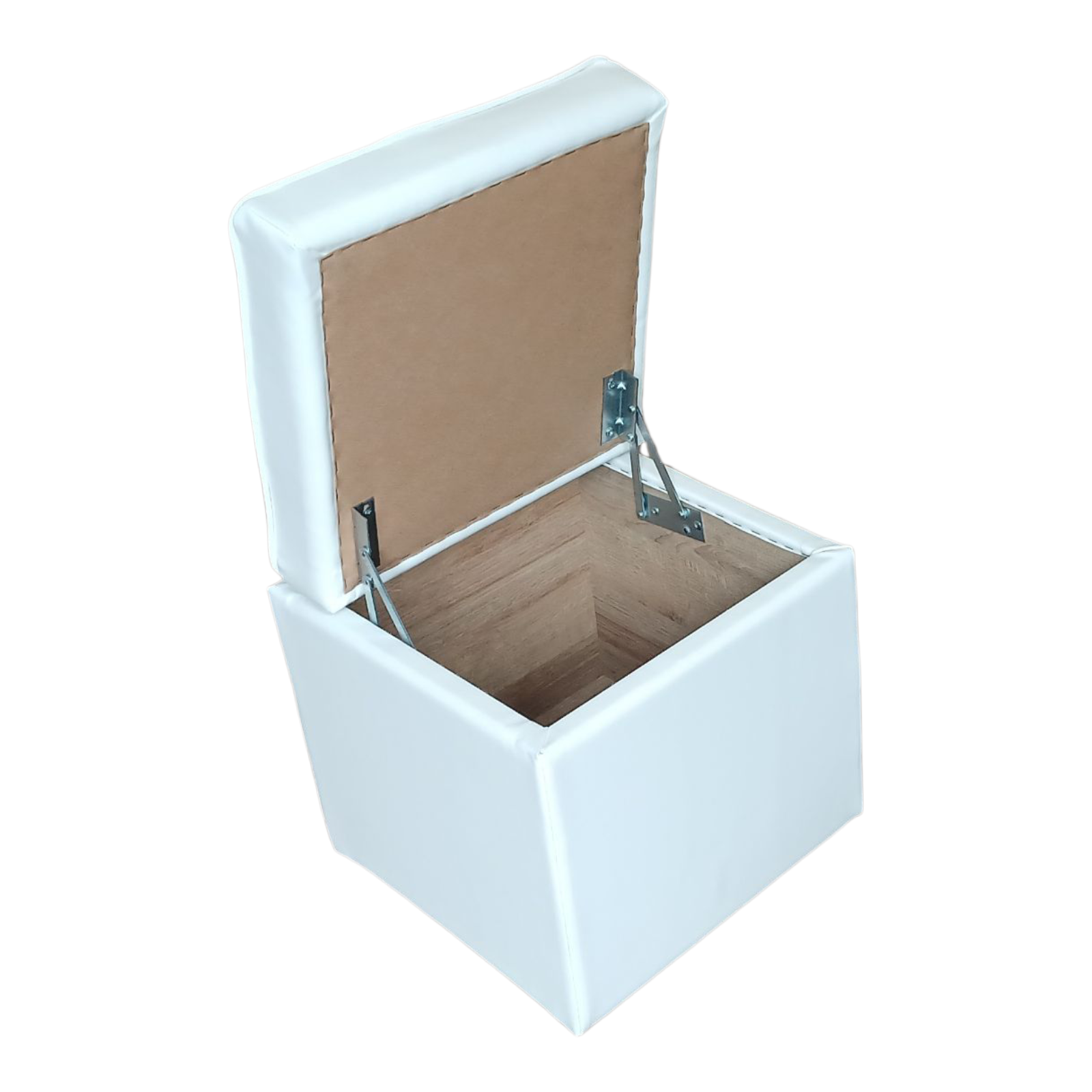 Пуф квадратний Люкс з нішею екошкіра 40х40х43 см Прайм білий - фото 3 Пуф квадратний Люкс з нішею екошкіра 40х40х43 см Прайм білий - фото 3