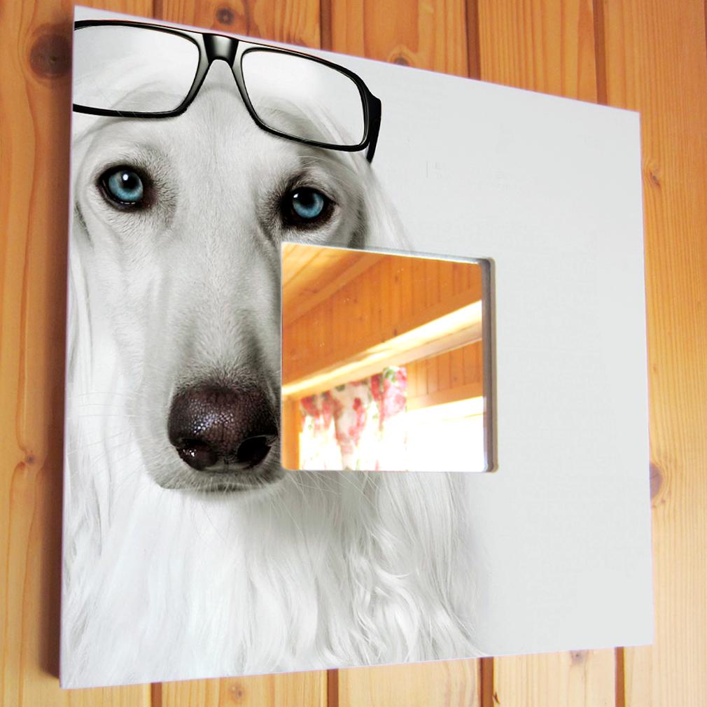 Зеркало декоративное Собака в очках 260х260 мм (M04181)