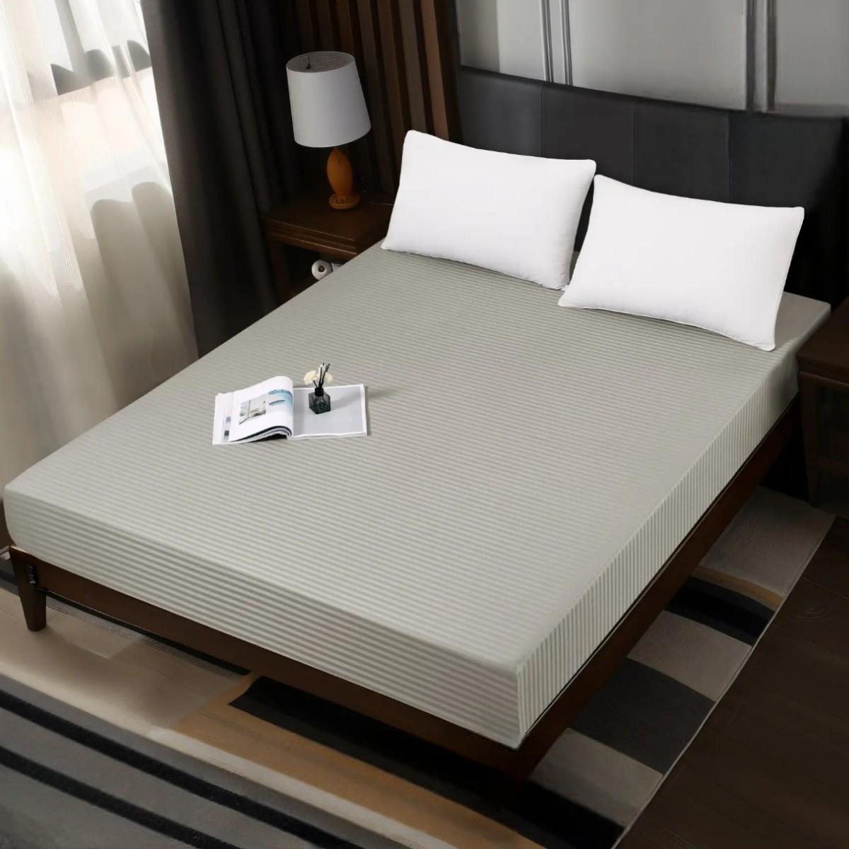 Простынь на резинке Koloco 160х200/25 см Светло-серый (40187)