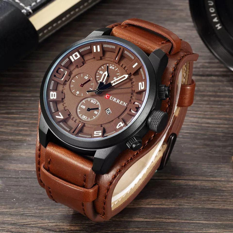 Годинники наручні чоловічі кварцові Curren 8225 Brown - фото 1