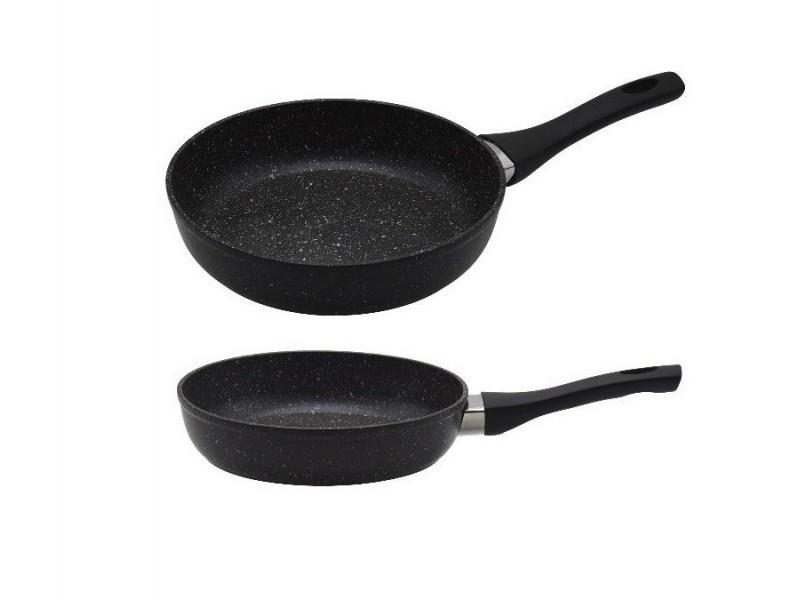 Сковорода с антипригарным мраморным покрытием Edenberg EB-3422 22 см - фото 2 Сковорода с антипригарным мраморным покрытием Edenberg EB-3422 22 см - фото 2