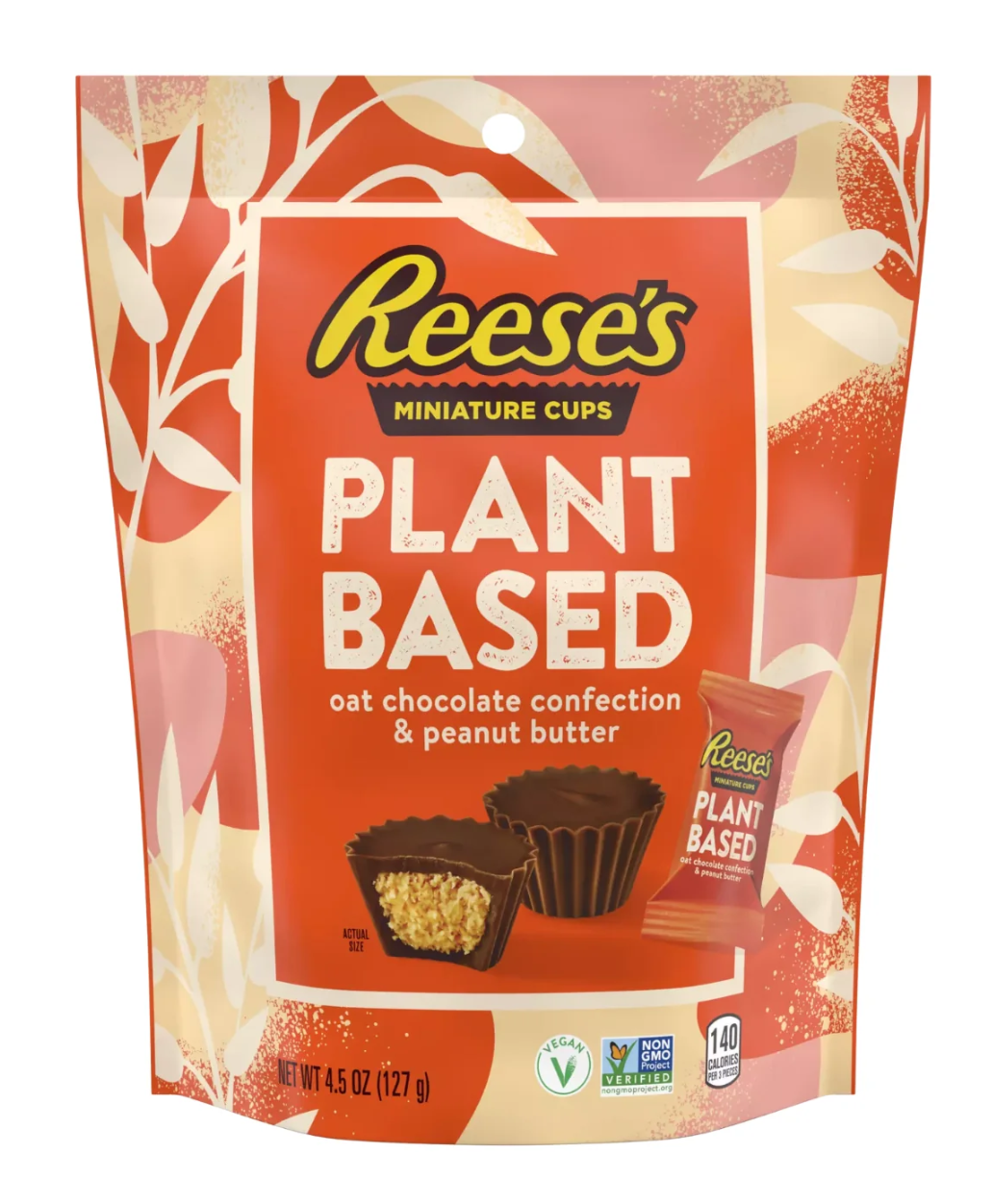 Конфеты шоколадные Reese's Plant-Based Peanut Butter Cup Minis 127 г (2624437135)
