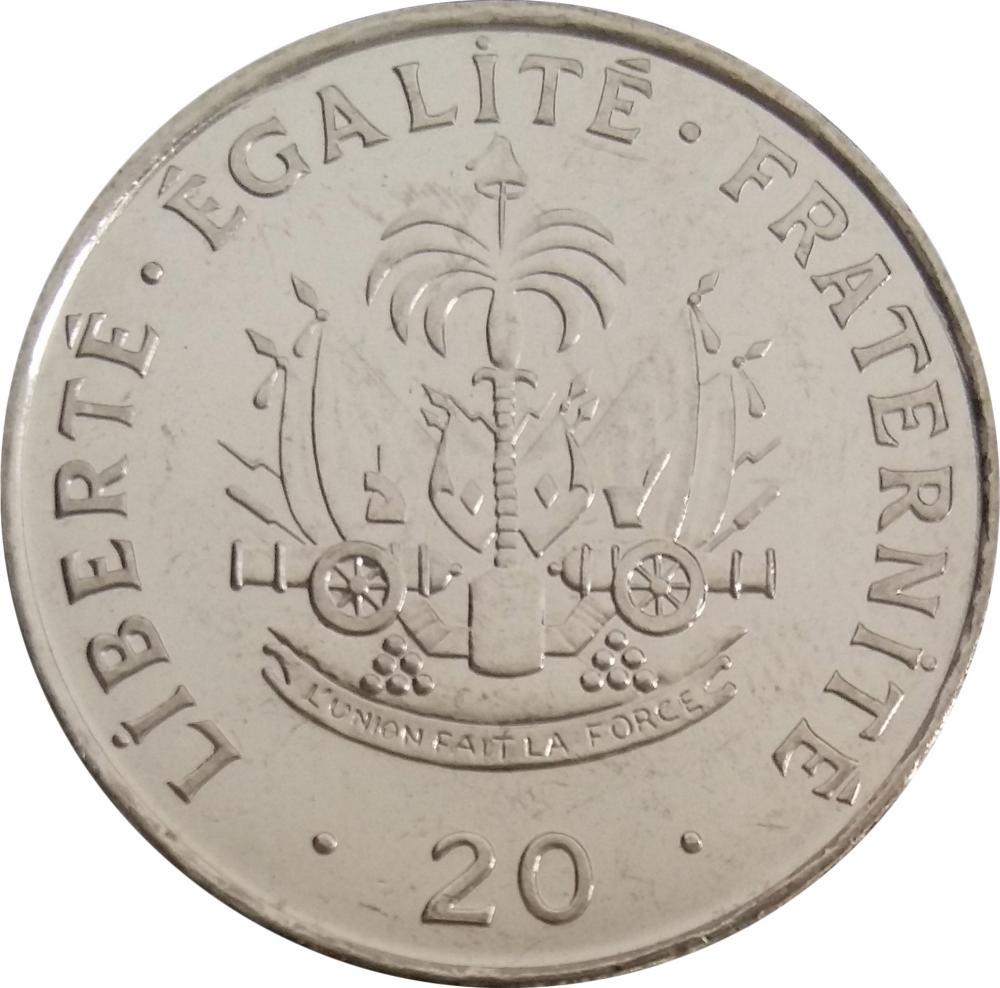 Колекційна монета Гаїті 20 сантимів 2000 UNC (KM#152a)