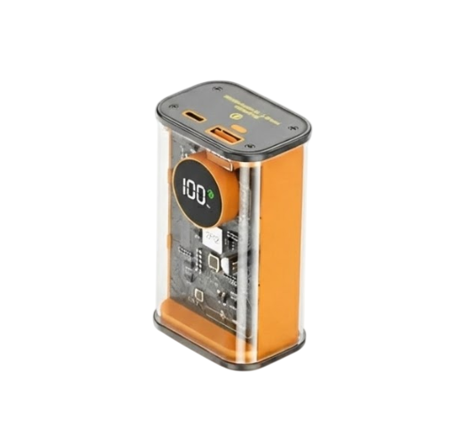 Повербанк Kayfovo TR-10 10000 mAh 22.5W быстрая зарядка с фонариком Оранжевый (28935)