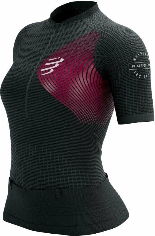 Футболка женская Trail Postural SS Top XS Black/Persian Red (12273116)