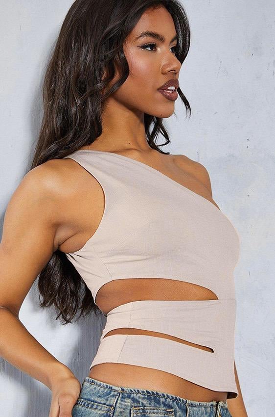 Топ Мisspap на одне плече Бежевий (29502695)