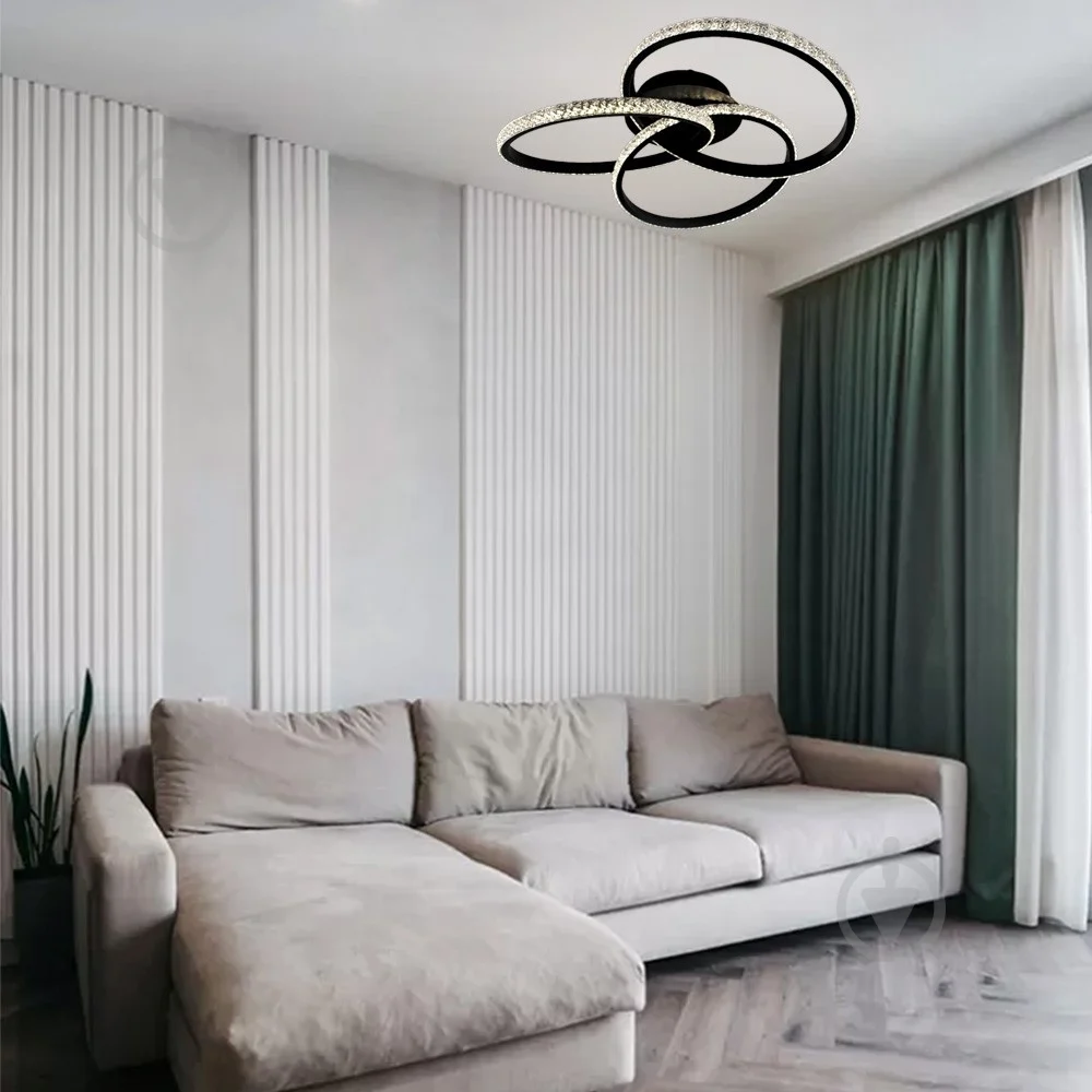 Люстра ESLLSE VITA 3R-APP-500x130-BLACK/WHITE/CLEAR 80W с пультом (10124) - фото 6