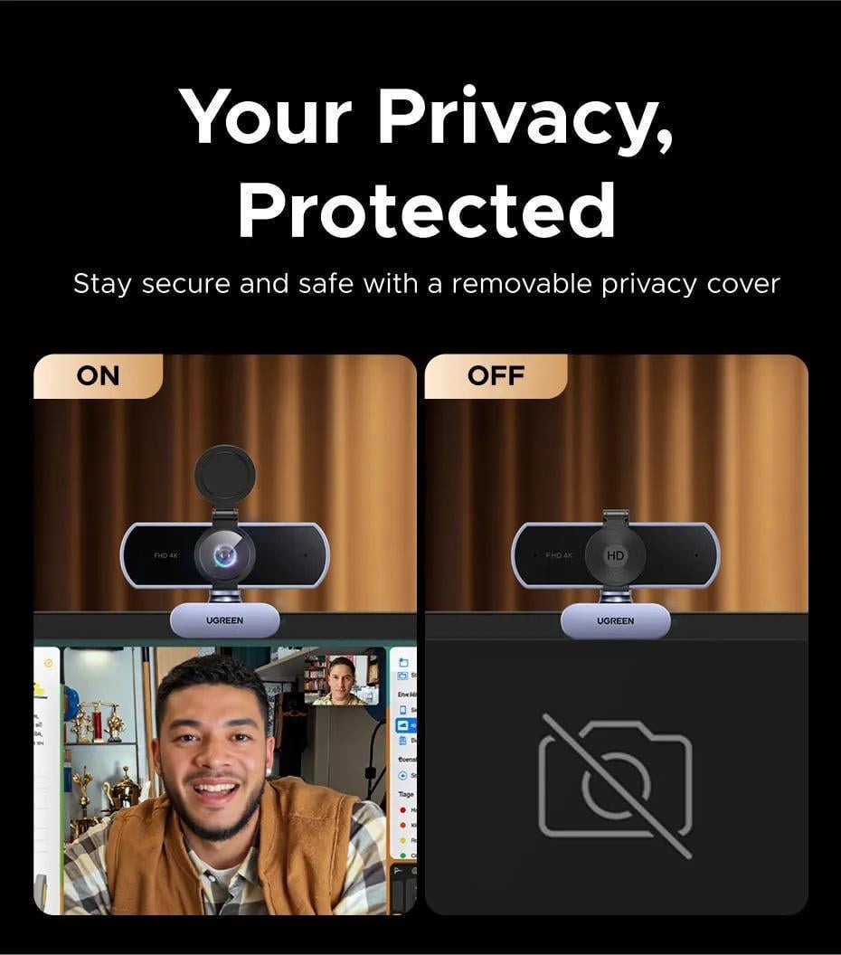 Веб-камера 4k Ugreen USB-C 2 м Серый (65381) - фото 14