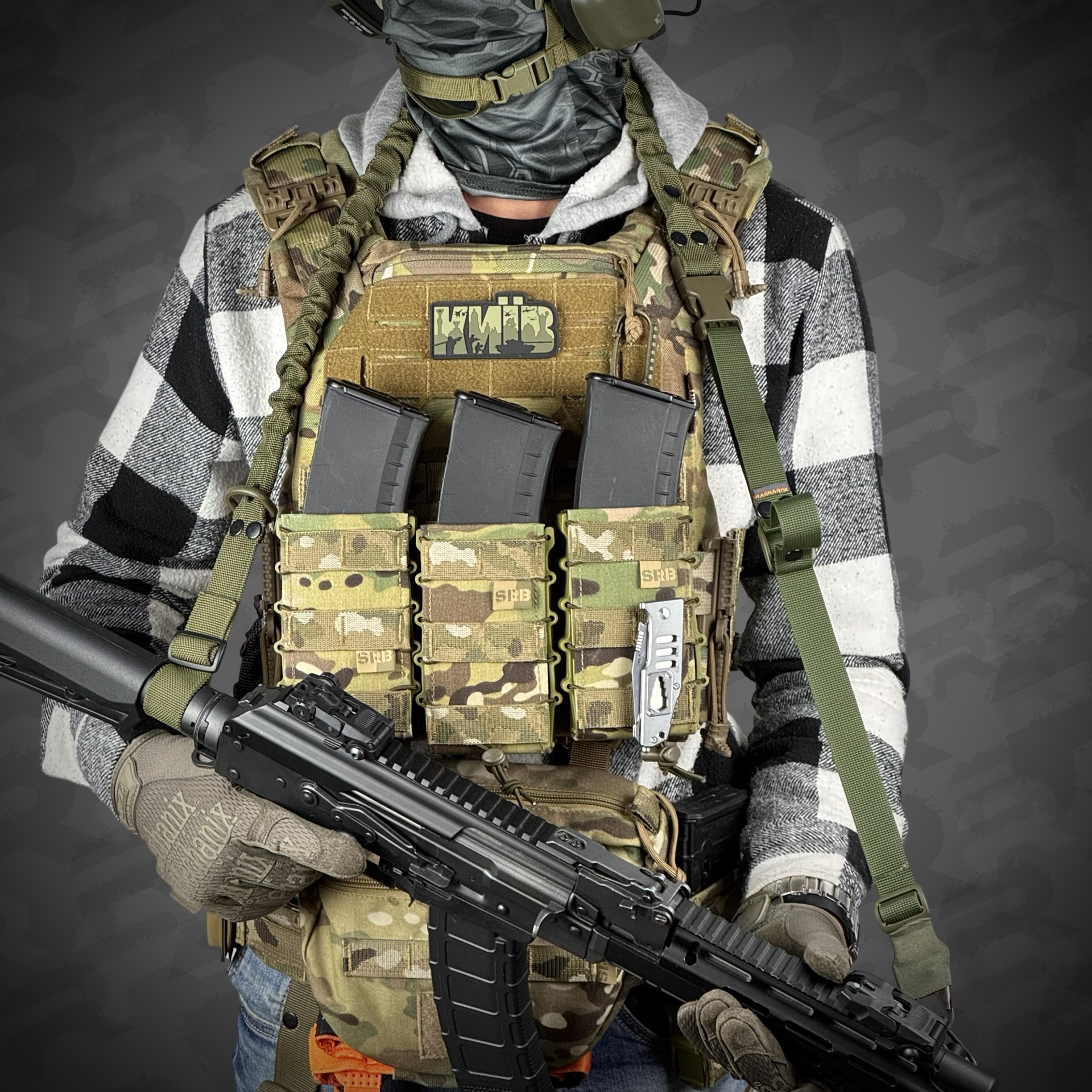 Ремінь для зброї одно/двоточковий еластичний Ragnarok FORSETI Олива - фото 4