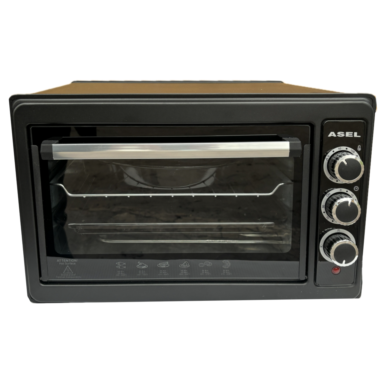 Электродуховка Asel АF33-23 1300 Вт 33 л Черный (27470645)