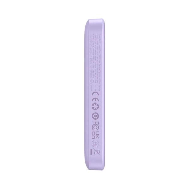 Повербанк Baseus Magnetic Mini 6000 mAh 20 W 2в1 QC3.0+PD3.0 з бездротовою зарядкою Qi 15 W Purple (P10059002513-00) - фото 6