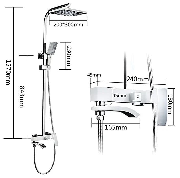 Душевая система Gappo G07 G2407-8 излив-переключатель на лейку Белый/Хром - фото 2