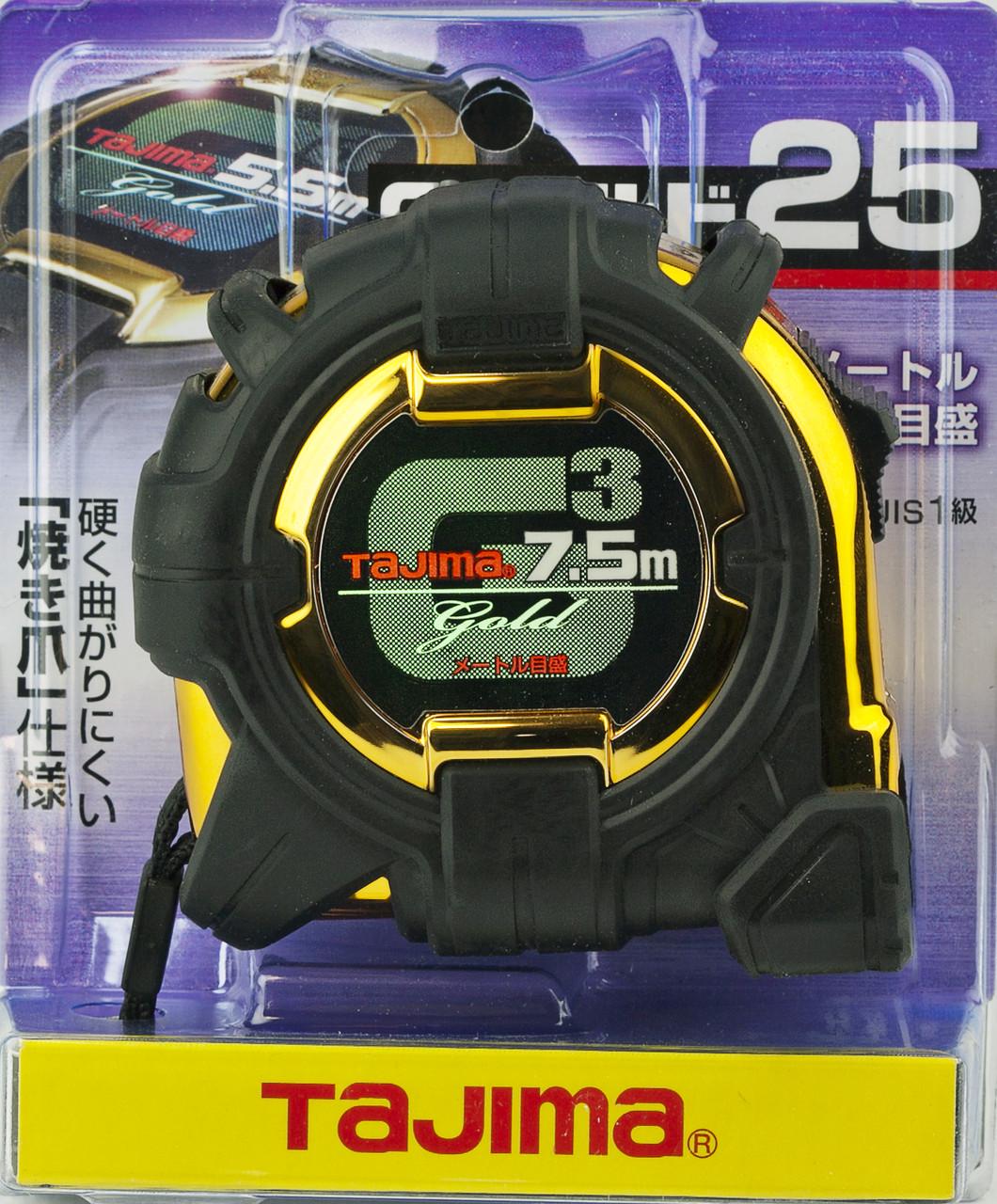 Рулетка строительная TAJIMA G3 LOCK ударопрочная 7,5 м/25 мм (29710341)